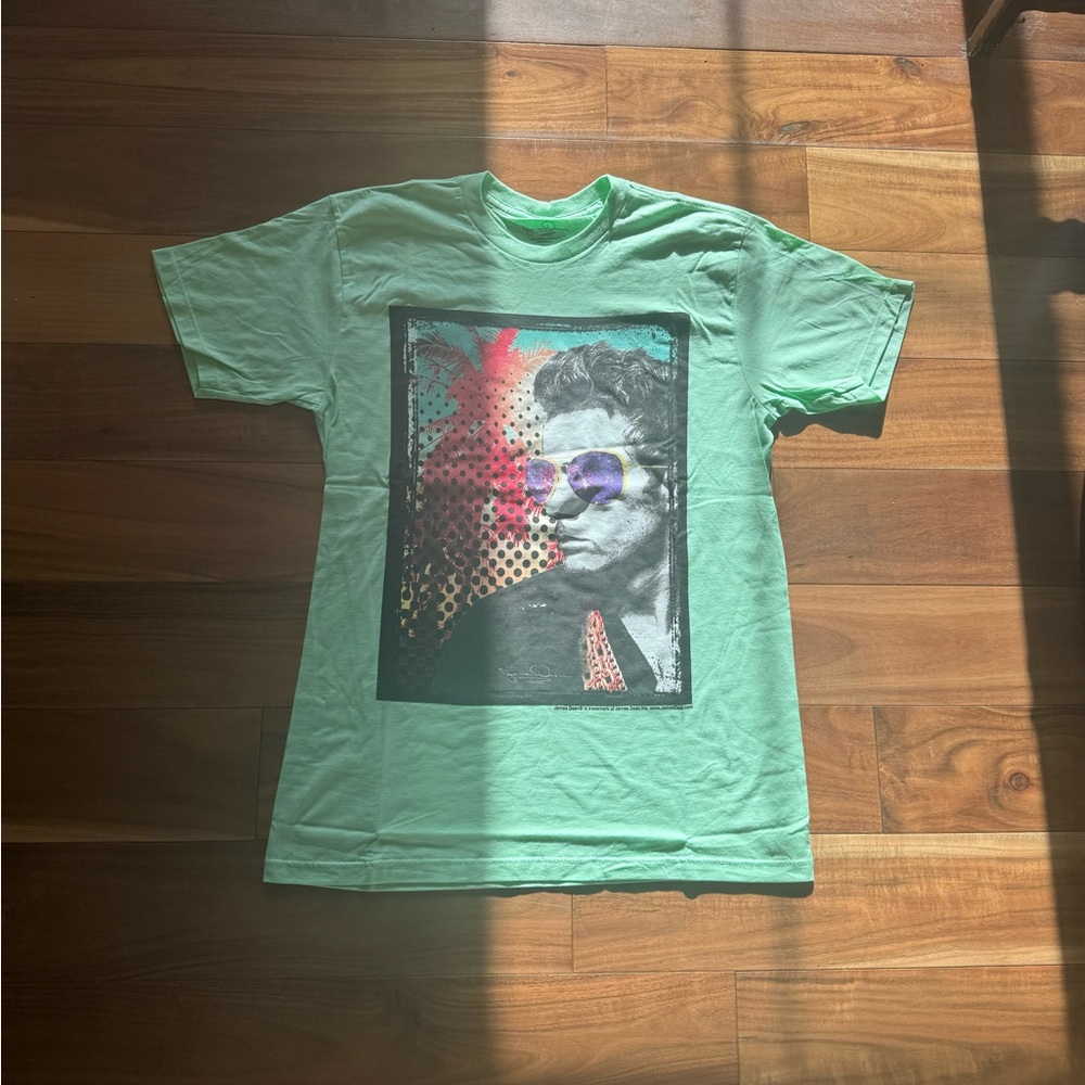 vintage green James Dean graphics tee